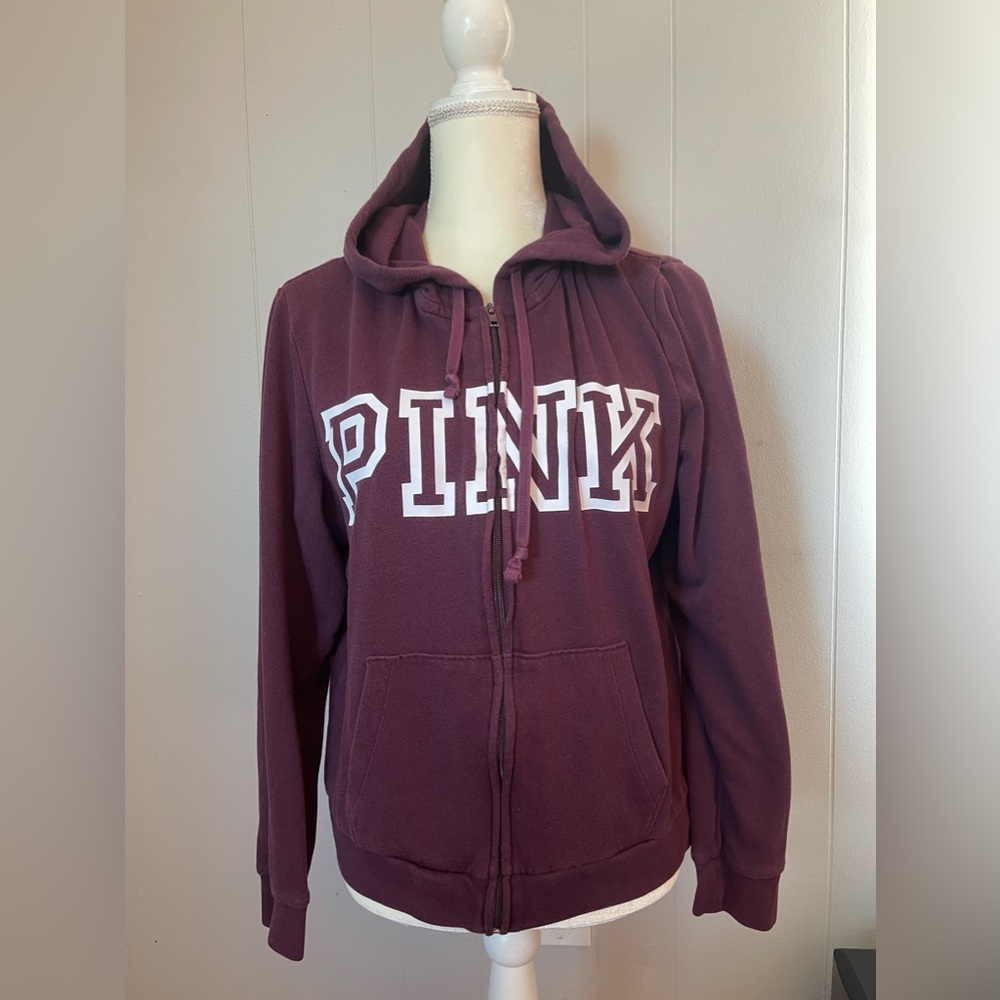 Women’s Pink zip up sweater. Size Large.